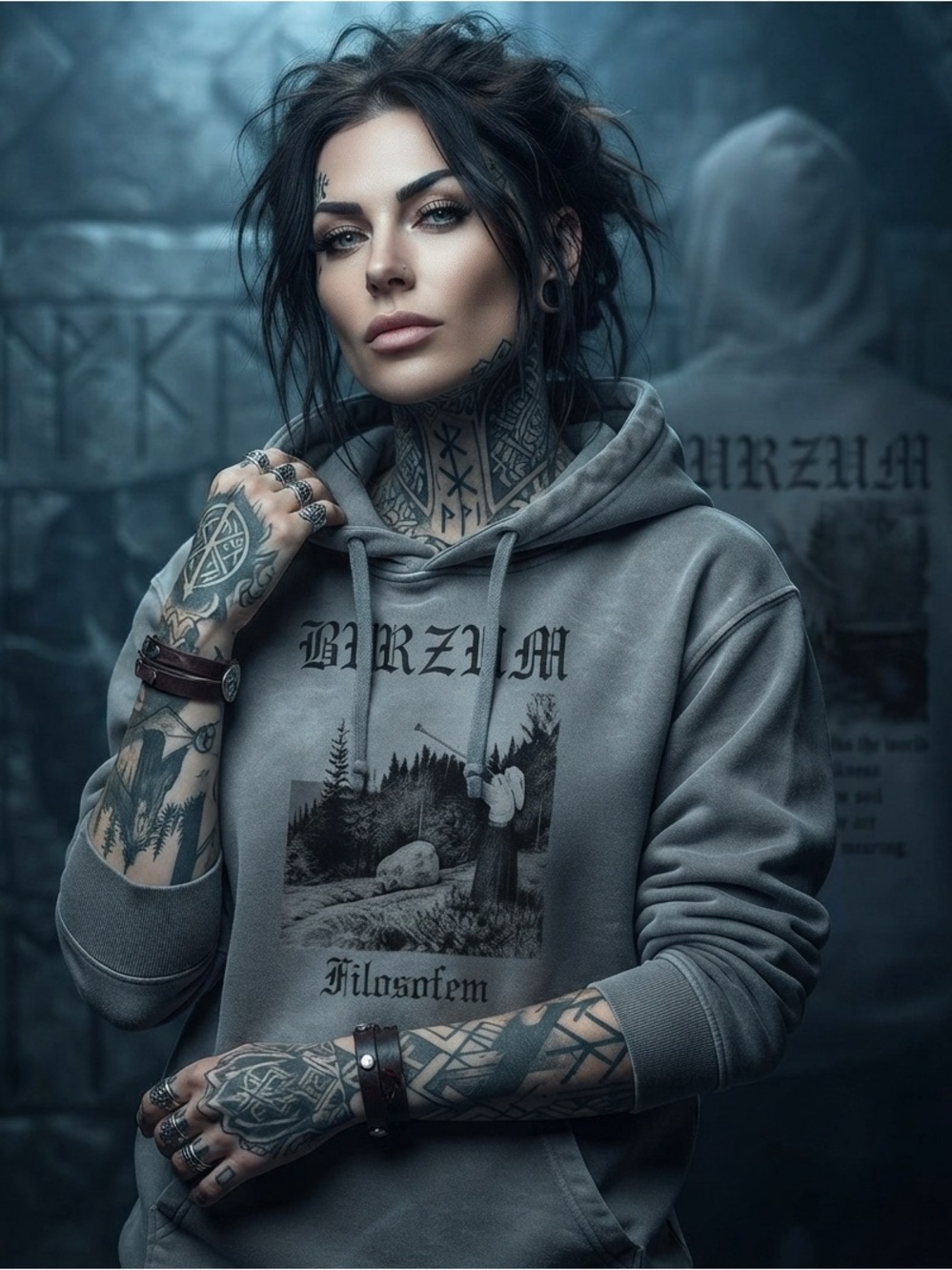 Black Metal Burzum Ambient Hoodies Cotton Streetwear Hooded Pullover Sz S-3XL